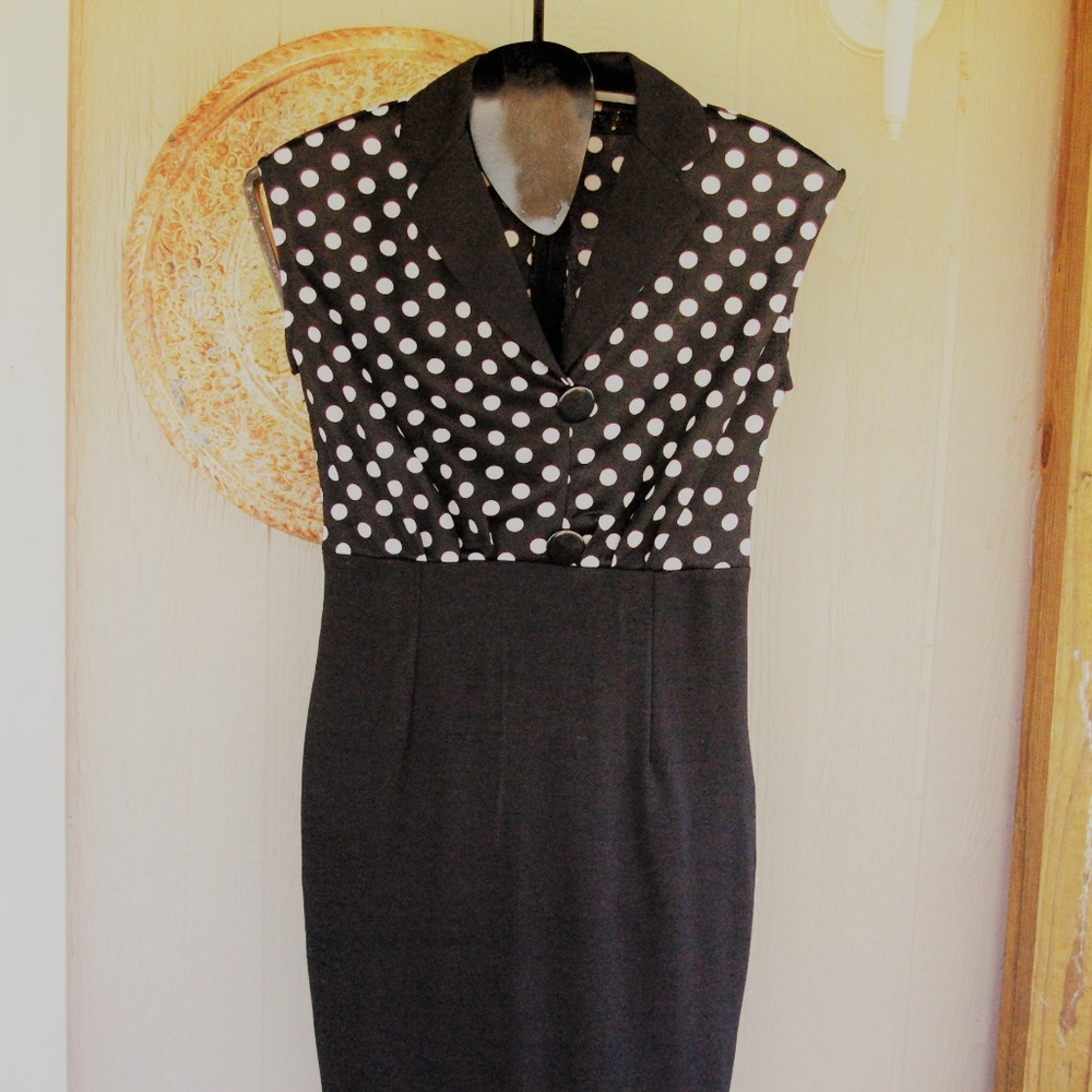 Polka Dot Pencil Dress